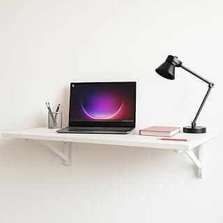 Mesa Escrivaninha De Parede Multiuso Dobrável Branca MDF