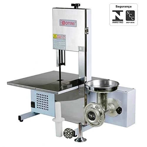 Serra de Fita de Bancada Para Carne Ossos Peixes Congelados C/Moedor Para Carne