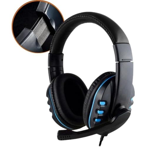 Headset Gamer com Fio Microfone Entrada P3 Fone de Ouvido Anti Ruído - Headphone Compatível com Xbox One, PS4, PS5 e PC Controlador de volume