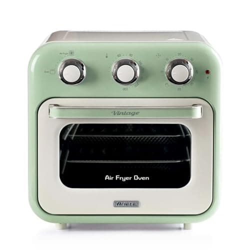 Fritadeira 2 em 1 Ariete 4632 verde vintage com porta transparente