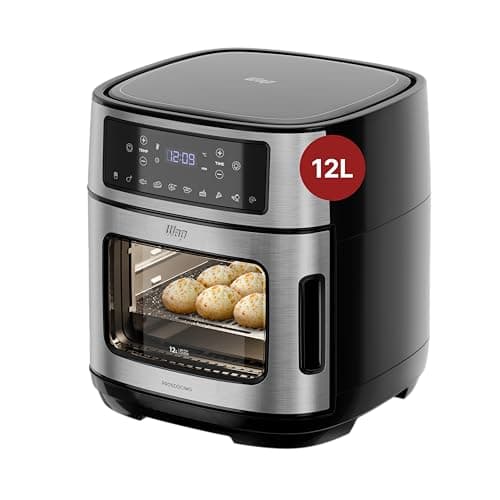 Fritadeira elétrica WAP Air Fryer OVEN DIGITAL 12 Litros com alimentos no interior