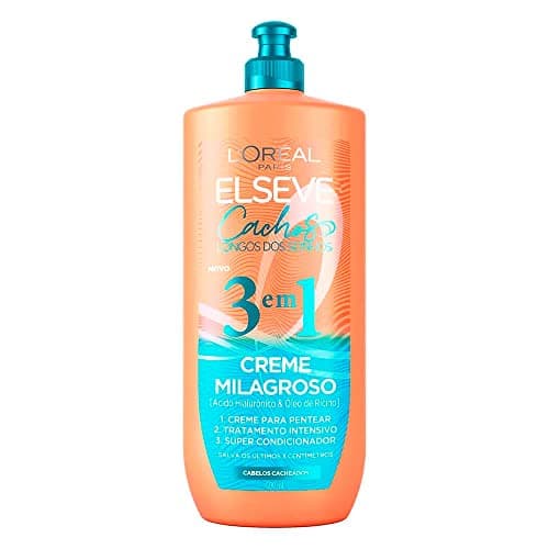 ELSÉVE Creme Milagroso 3 Em 1 L'Oréal Paris Elseve Cachos Longos Dos Sonhos 500Ml