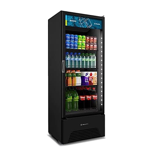 Refrigerador Expositor Vertical Metalfrio All Black Optima 577 Litros Vb52ah 220v