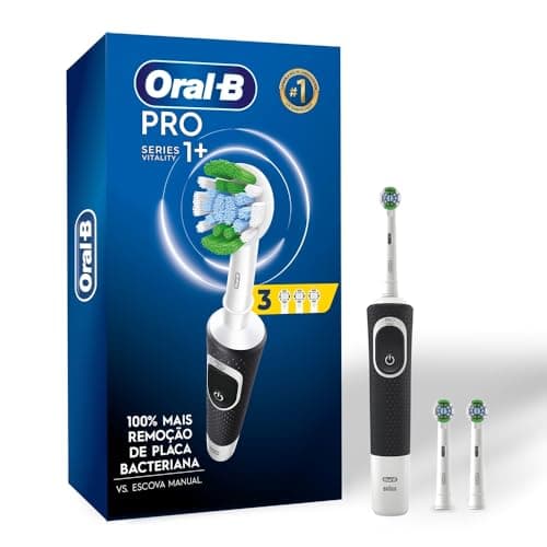 Oral-B Escova de Dente Elétrica PRO Series 1, Cabeça Redonda, Preta