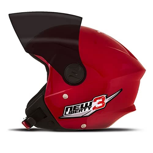 CAPACETE ABERTO PRO TORK NEW LIBERTY 3 SOLID VERMELHO TAM. 60 VIS. FUMÊ