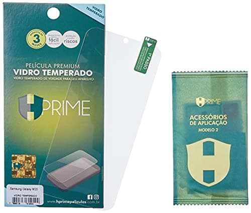Película protetora de tela Hprime para Samsung Galaxy M20, vidro temperado 9H transparente.