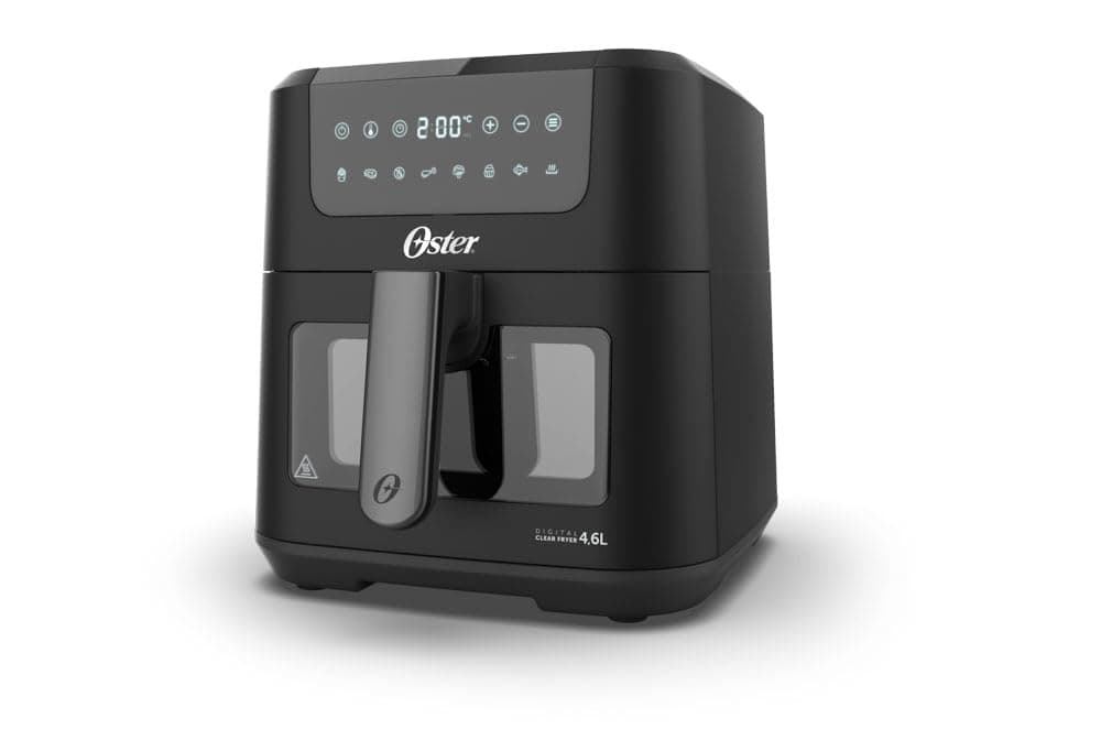 Fritadeira Elétrica Air Fryer Oster Clear Digital com Visor Transparente 4,6L Preto 127V