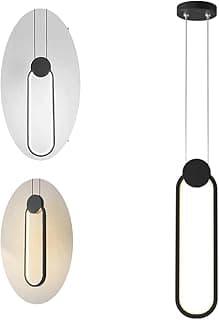 Luminária pendente oval LED estilo moderno minimalista 15W para banheiro e lavabo