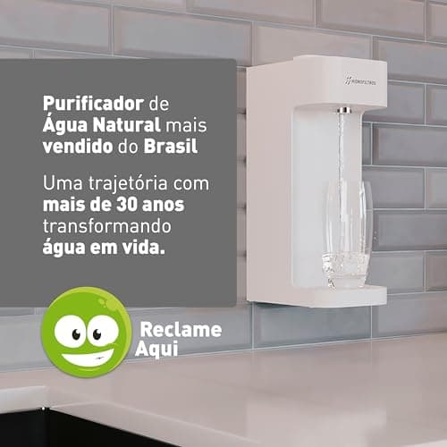 Hidrofiltros - Purificador de Água Facile com Refil C3 Elimina Cloro, Odores e Sabores Cor Branco Hidrofiltros