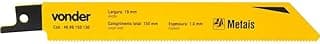 Lâmina de serra sabre Vonder, metal, 2 peças, comprimento 115mm, dentes 12TPI, para metais, embalagem com 2 unidades