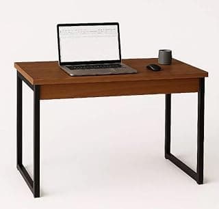 Mesa Escrivaninha Industrial Escritório Home Office - Rede Móveis (MADEIRADO/PRETO)