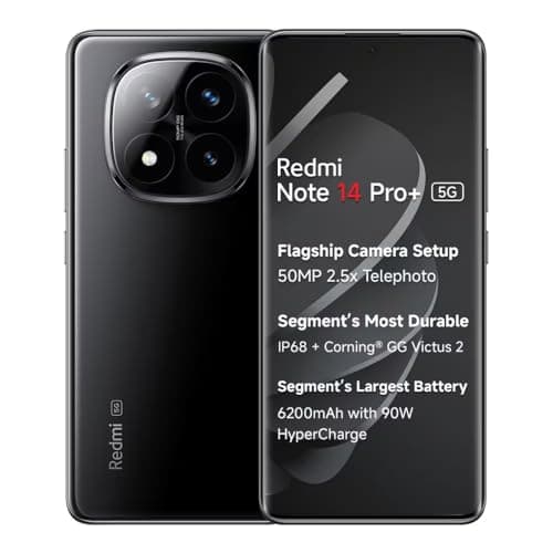 Smartphone Xiaomi Redmi Note 14 Pro+ Plus 5G Preto com especificações técnicas