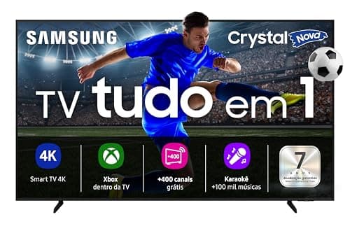 Samsung Smart TV 65 polegadas Crystal UHD 4K U8100F com jogador de futebol e recursos destacados