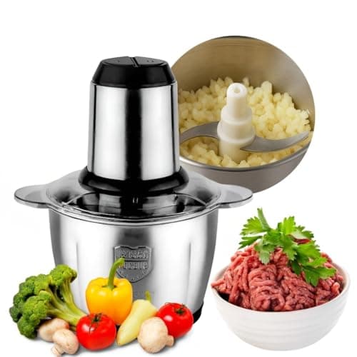 Processador triturador de alimentos multifuncional 3 litros em aço inoxidável, 500W, 110V