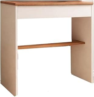 Escrivaninha Home Office com Gaveta Mesa de Estudos Compacta para Quarto Escritório Madeira Moderna Pequena(Off White)