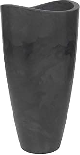 Vaso alto preto cerâmica Copacabana 40x80cm