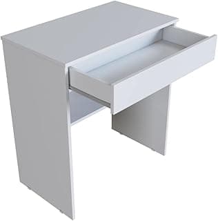 Mesa Multiuso Compacta Moderna Escrivaninha para Escritório Estudo Quarto Home Office (Branco)