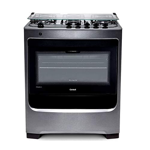 Fogão Consul 5 bocas cor Inox com botões removíveis - CFS5NAR