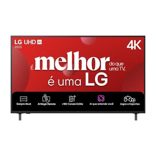 Smart TV 4K 65" LG UHD 65UA85 Processador α7 AI Ger8 4K Super Upscaling Google Cast Alexa Integrado Controle AI Smart Magic WebOS 25