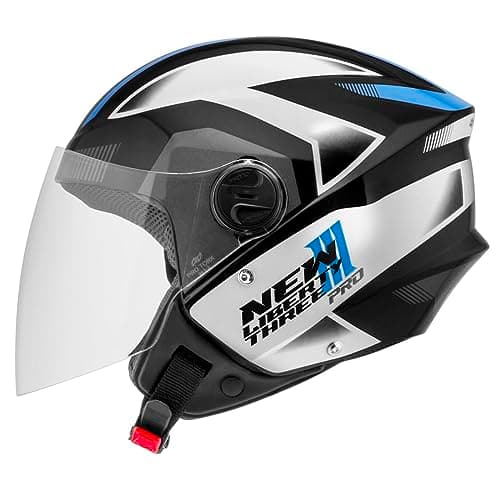 CAPACETE ABERTO PRO TORK NEW LIBERTY 3 PRO BRILHANTE PRETO – AZUL TAM. 58