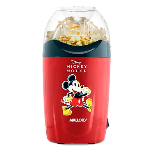 Pipoqueira Elétrica Mallory Mickey Mouse sem Óleo Vermelha 127V