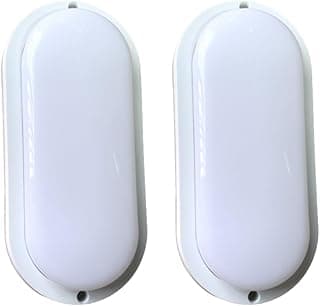 Kit 2x Arandela Tartaruga Externa Branca Sobrepor 10W IP65 Bivolt Com Acabamento