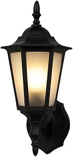 Luminária Arandela Colonial Vintage Sextavada Externa Modelo Clássico Preta