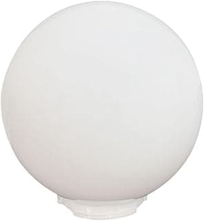 Globo de acrílico branco esférico para poste de luz, 300mm, decoração cúpula esférica