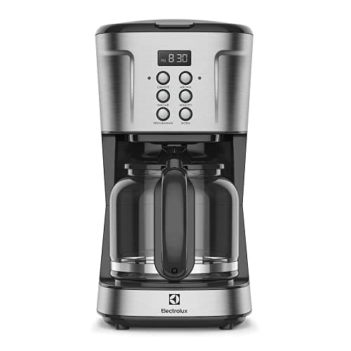 Cafeteira Elétrica Electrolux com Filtro Permanente, Aço Escovado