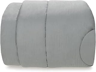 Edredom Karsten Tom Mineral Solteiro 200 Fios, cor cinza, design texturizado