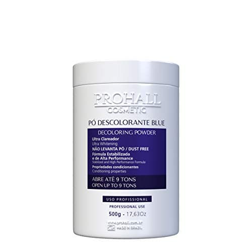 Pó Descolorante Prohall Blue 500g - Alto Poder Clareador, Neutraliza Amarelo/Laranja - Descoloração Profissional Segura