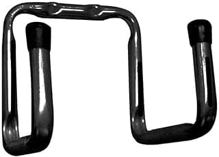 Suporte de parede duplo preto com dois ganchos em forma de U