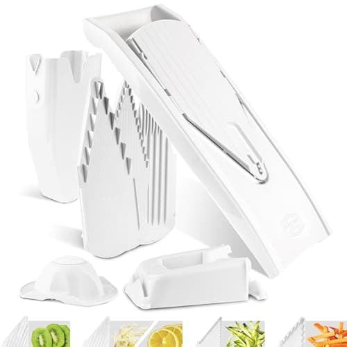 Börner Mandoline Profissional V1 ClassicLine (8 peças) • Cortador de Legumes • Cortador de Cozinha (Branco)