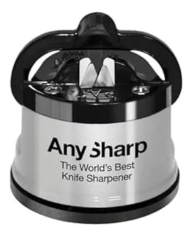 Afiador de faca manual Anysharp preto e prata