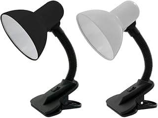 LUMINARIA DE MESA ARTICULAVEL C/CLIP BRANCA/PRETA BIVOLT 2,5A 29CM - CM24