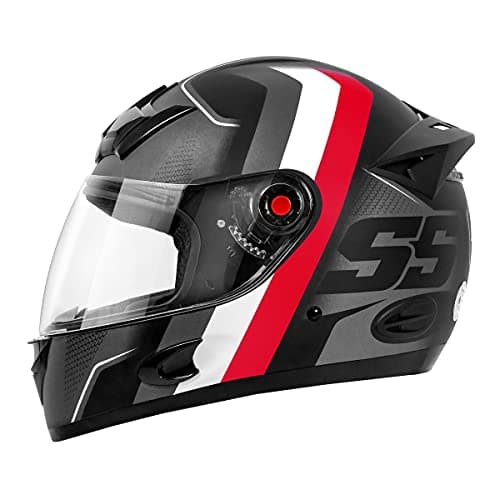 Capacete Mixs MX5 Super Speed 58 Cinza/Vermelho