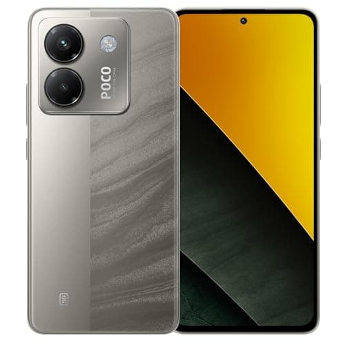 Xiaomi POCO M7 Pro 5G, smartphone com câmera traseira dupla e logotipo POCO, cor prata