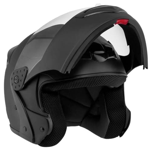 Capacete de Moto Mixs MX Gladiator Classic Preto Fosco Articulado Escamoteável Robocop 56
