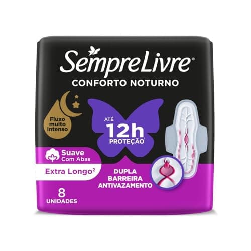 Sempre Livre Absorvente Externo Adapt Plus Noite E Dia Com Abas 8 Unidades