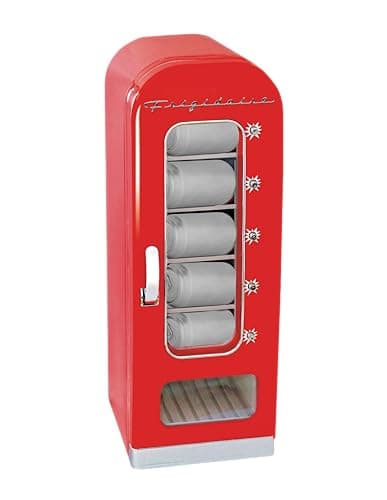 Mini frigorífico retrô vermelho Frigidaire para escritório, quartos, bar ou casa