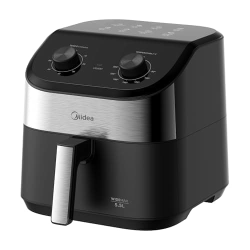 Fritadeira Midea Air Fryer 5,5L, 1900W, 220V, com cesto antiaderente e prato para vegetais