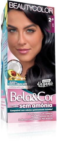 Coloração Bela&Cor Sem Amônia - 2.0 Preto