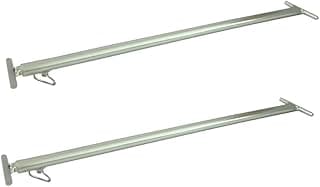 Kit com 2 suportes extensores ajustáveis para grelha e espetos de aço carbono