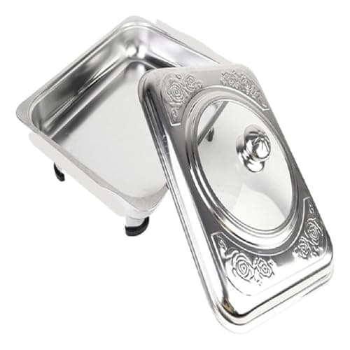 Travessa Servir Rechaud Leve Inox Tampa E Com Pé Buffet Mesa