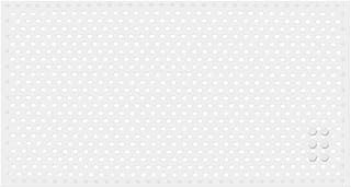 Painel magnético branco com perfurações em forma de estrelas para fotos, 40x74cm