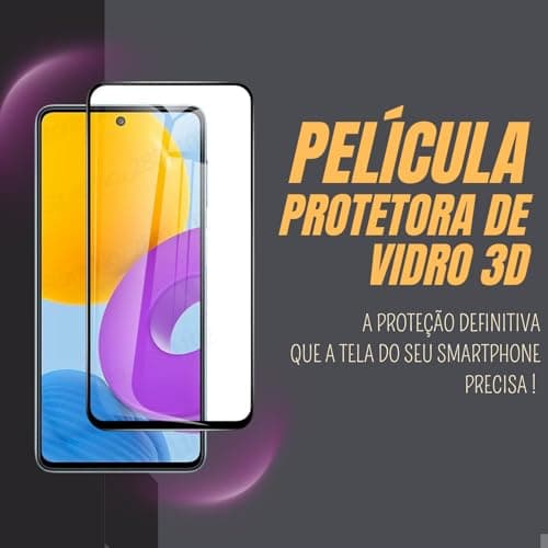 Película protetora de vidro 3D para Galaxy A13 com alta transparência e proteção