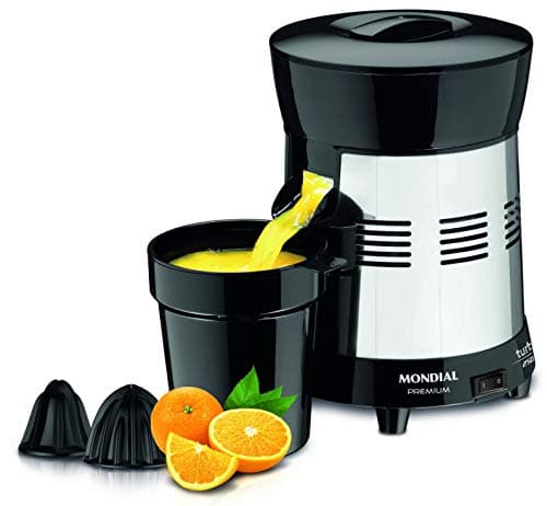 Extrator de suco Mondial Turbo Premium Preto/Inox, 250W, Bivolt - E-10