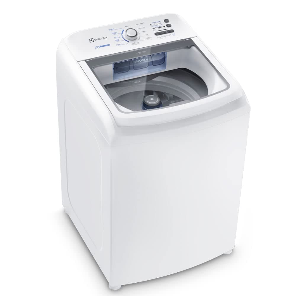 Máquina de Lavar Electrolux 15kg Branca Essential Care com Cesto Inox e Jet&Clean (LED15) - 127V
