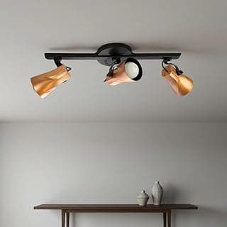 Luminária de Teto Spot Sobrepor Trilho Direcionável Octa 3 Lâmpadas Quarto sala Cozinha Praia Litoral E27 Bivolt (Cobre)