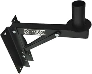 Suporte de parede preto para caixa de som IBOX, ajustável, capacidade de 20kg